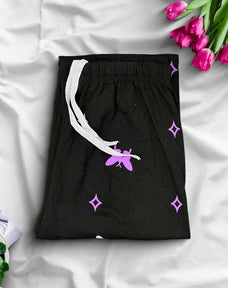 Trouser - Purple Heart and Butterfly