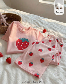 Strawberry Half Sleeve Kids Suit