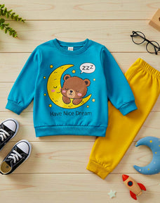 Moon Printed Kids Winter Suit