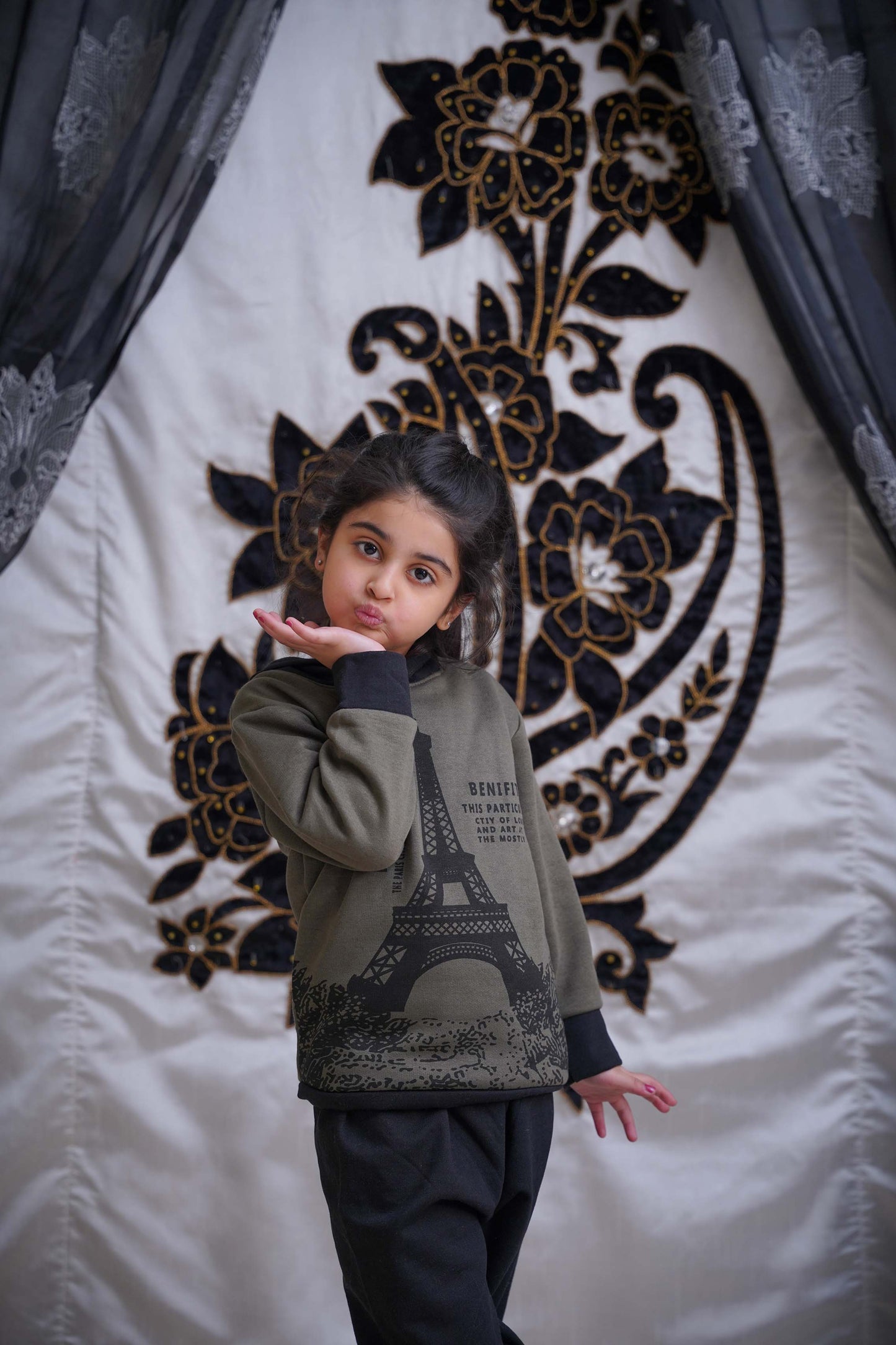 Paris Printed Kids Winter Suit
