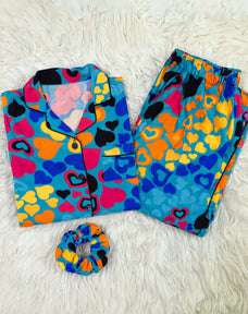 Imported Linen Printed Pattern Print PJ Set-LP23