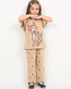 Baby Deer Half Sleeve Kids Suit