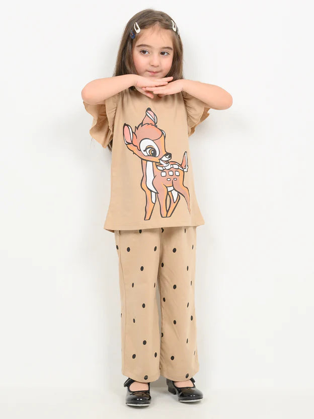 Baby Deer Half Sleeve Kids Suit