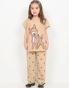 Baby Deer Half Sleeve Kids Suit