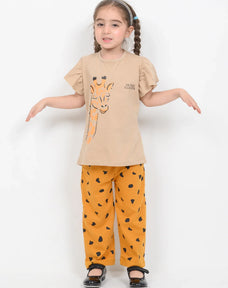 Baby Giraffe Half Sleeve Kids Suit