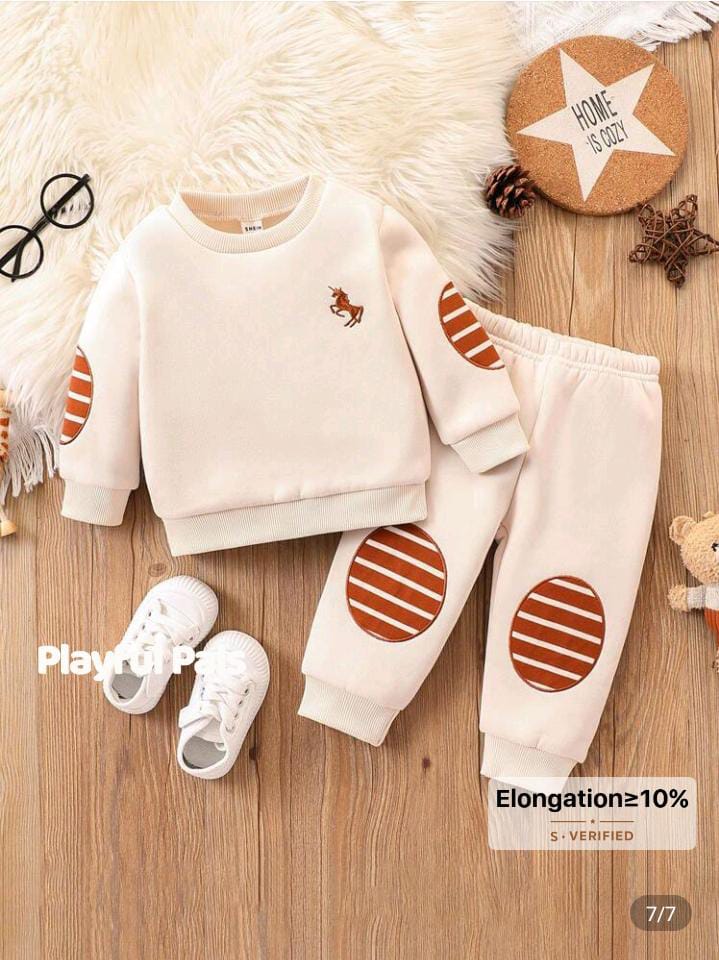 Horse Printed Kids Winter Suit