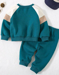 Green Teddy Printed Kids Winter Suit