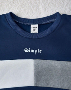 Simple Letter Printed Kids Winter Suit