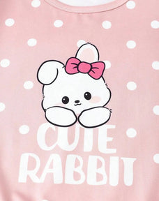 Bunny Hug Printed Half Sleeve Night Suit (7-14 Years)