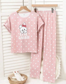 Bunny Hug Printed Half Sleeve Night Suit (7-14 Years)