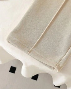 Beige with Black Bow Printed Kids Winter Suit (7-14 Years)