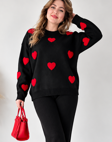 Winter Heart Printed 2 PC Co-Ord Set