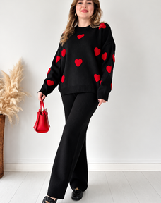 Winter Heart Printed 2 PC Co-Ord Set