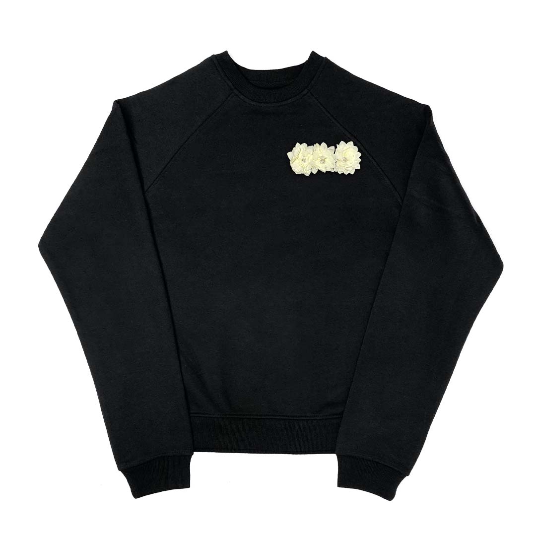 Winter White Flower Sweatshirt