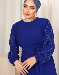 Winter Blue Diamond Printed Co-Ord Set