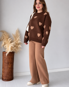 Winter Heart Printed 2 PC Co-Ord Set