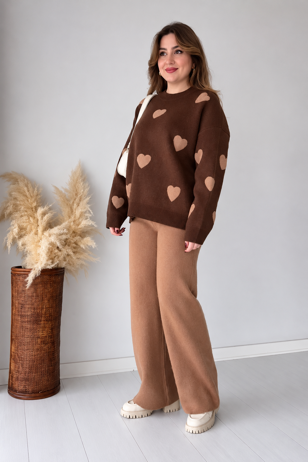 Winter Heart Printed 2 PC Co-Ord Set