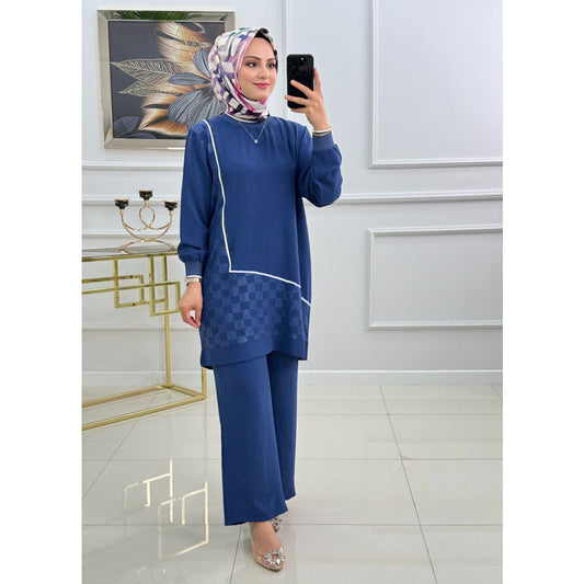 Winter Mosaic Printed Long Sleeves 2 PCs Co-Ord Set