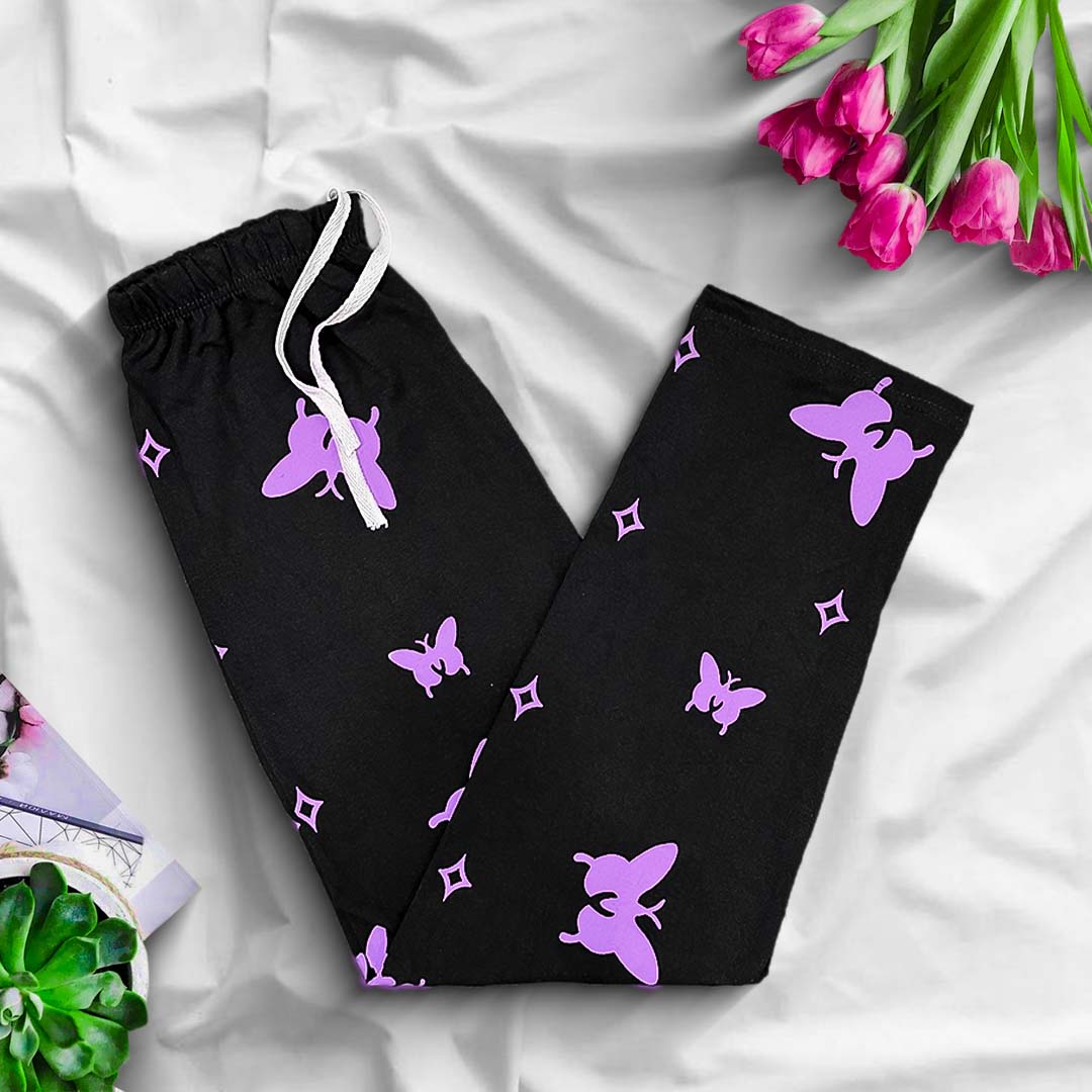 Trouser - Purple Heart and Butterfly