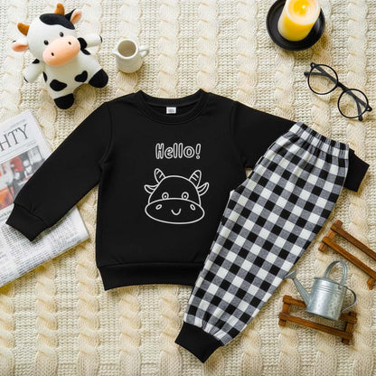 Hello Printed Kids Winter Suit