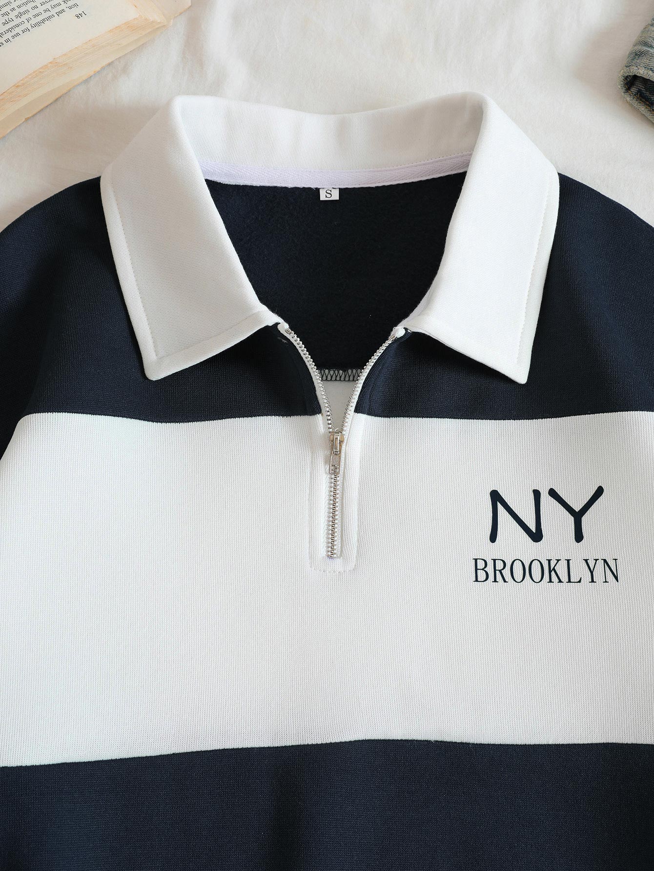 Winter Brooklyn Letter Sweatshirt For Women