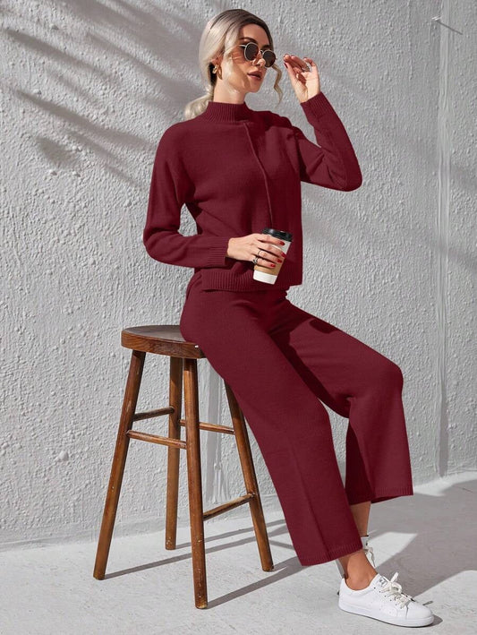 Winter Maroon Basic Co-Ord Set