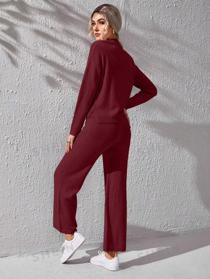 Winter Maroon Basic Co-Ord Set