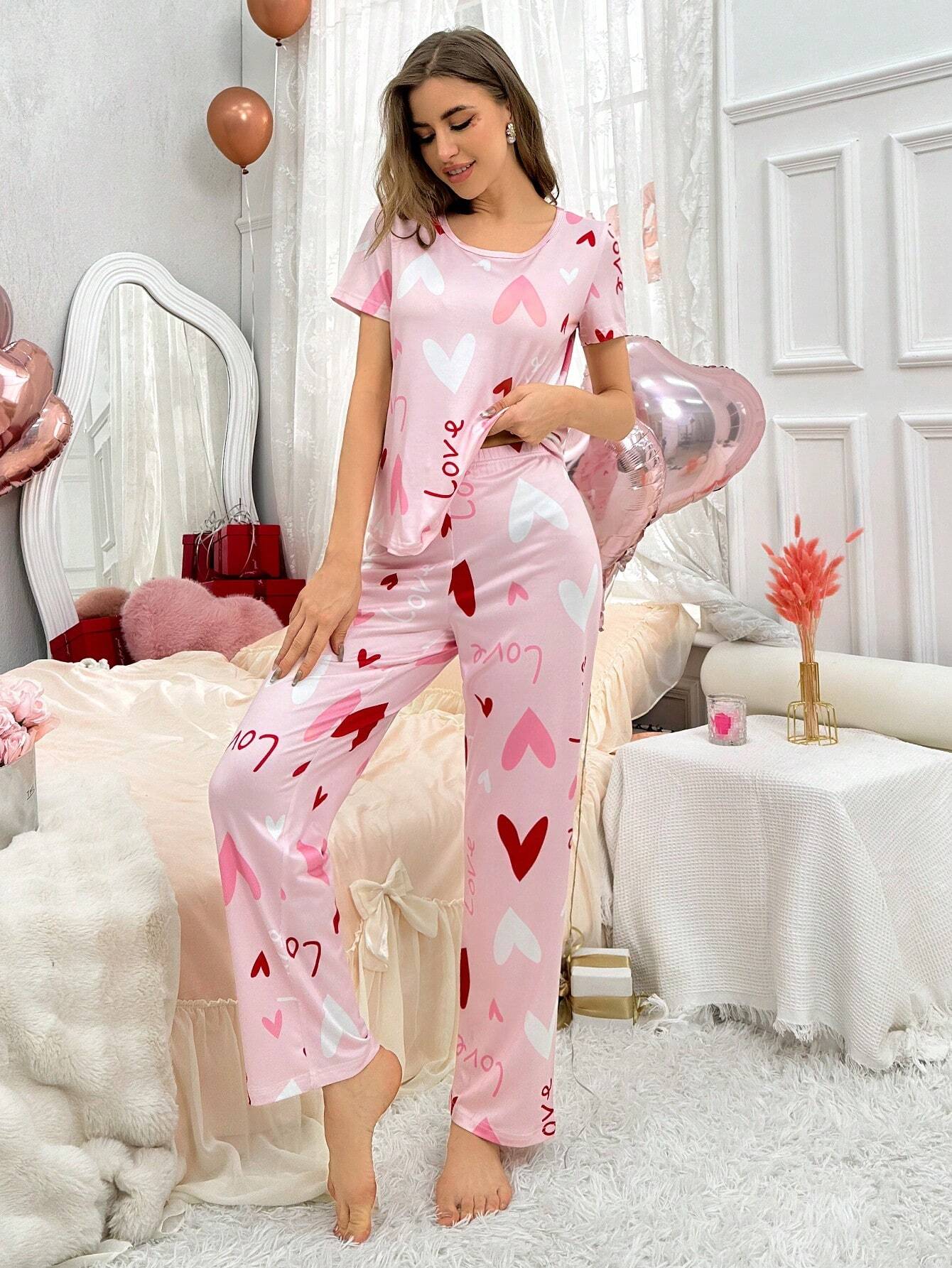 Valentine Printed Night Suit