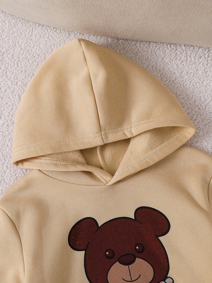 Brown Panda Printed Kids Winter Suit