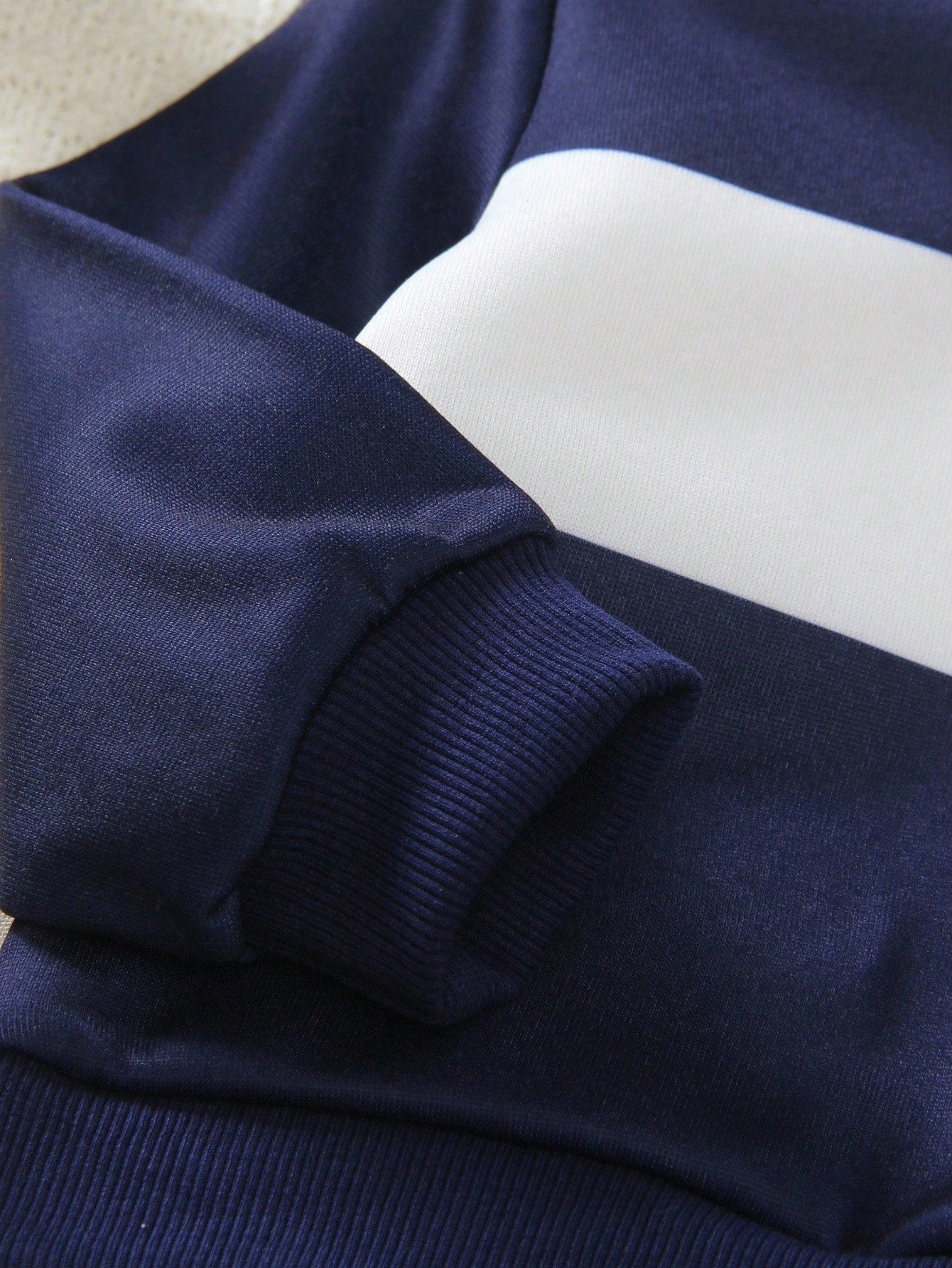 Navy Blue Liner Printed Kids Winter Suit