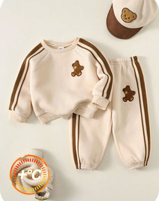 Brown Baby Panda Printed Kids Winter Suit