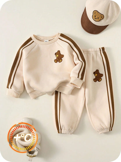 Brown Baby Panda Printed Kids Winter Suit