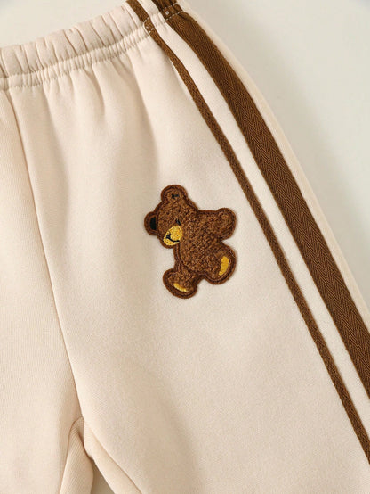 Brown Baby Panda Printed Kids Winter Suit
