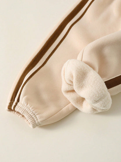 Brown Baby Panda Printed Kids Winter Suit