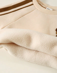 Brown Baby Panda Printed Kids Winter Suit