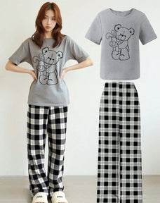 Bunny Hug Printed Half Sleeve Night Suit (7-14 Years)