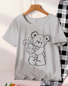 Bunny Hug Printed Half Sleeve Night Suit (7-14 Years)
