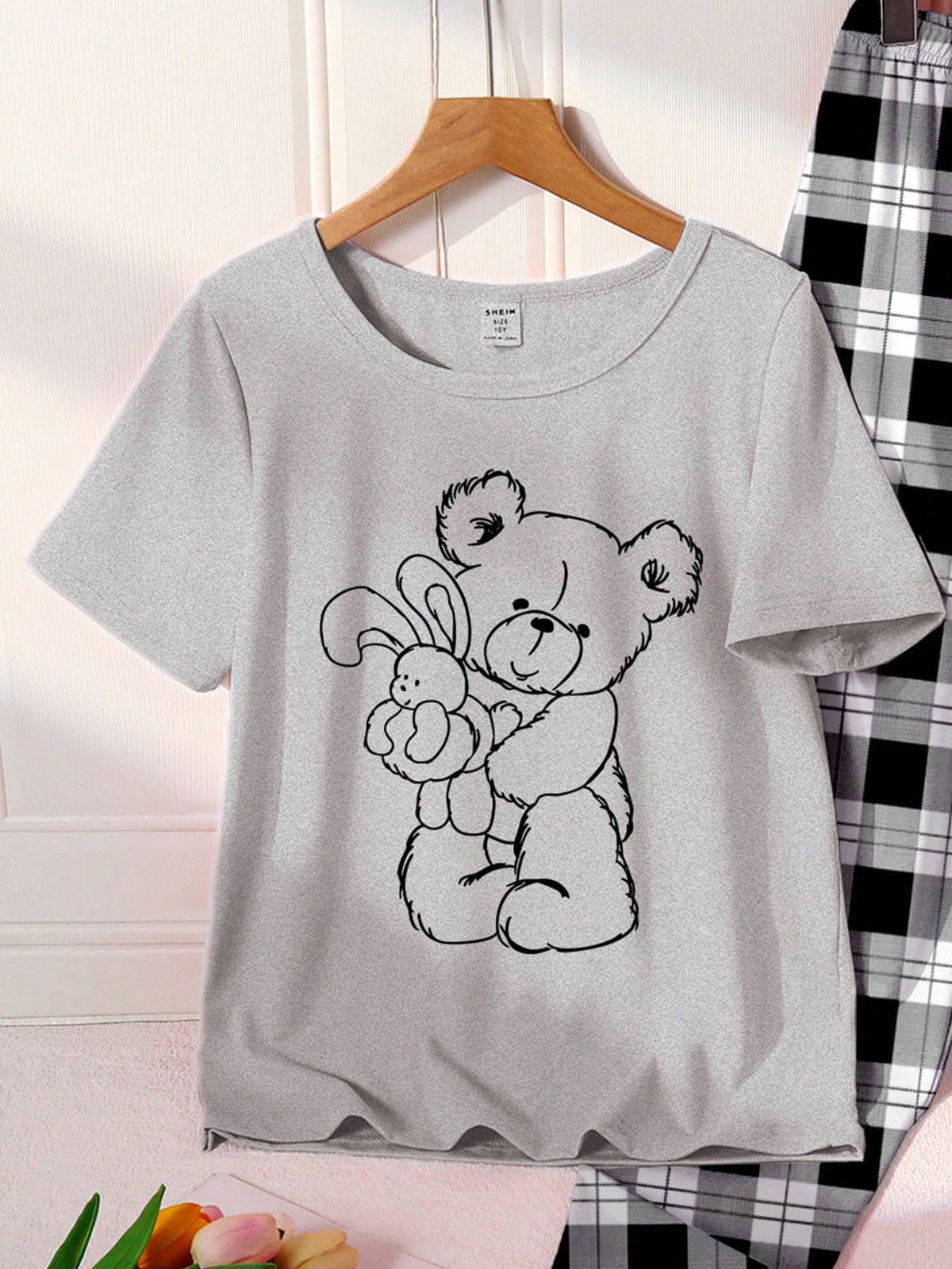 Bunny Hug Printed Half Sleeve Night Suit (7-14 Years)