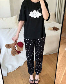 Cloud Half Sleeve Printed Night Suit (7-16 Years)