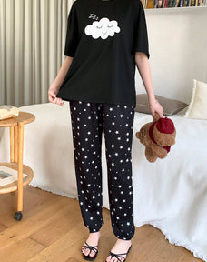 Cloud Half Sleeve Printed Night Suit (7-16 Years)