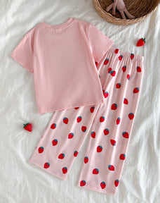 Strawberry Half Sleeve Kids Suit