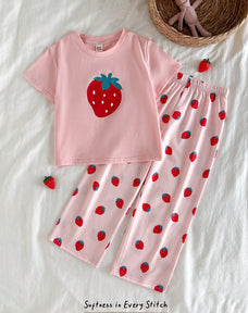 Strawberry Half Sleeve Kids Suit