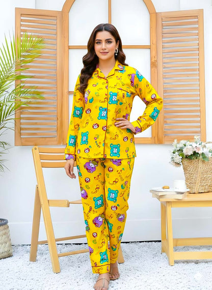 Imported Linen Printed Good Day PJ Set-LP3