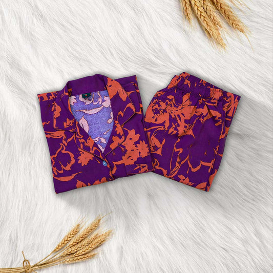 Imported Linen Printed Sunset Bloom PJ Set-LP21