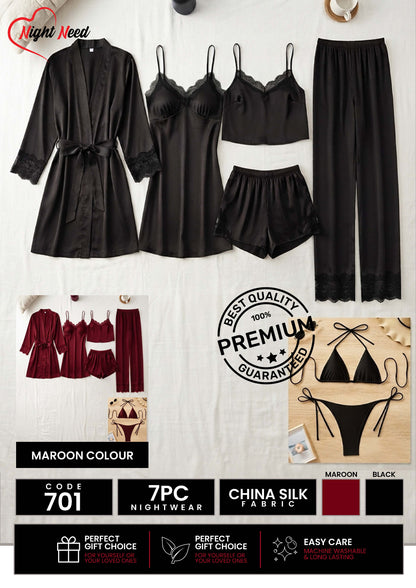 7 Piece Premium Bridal - Luxury Nightwear Essentials Nighty