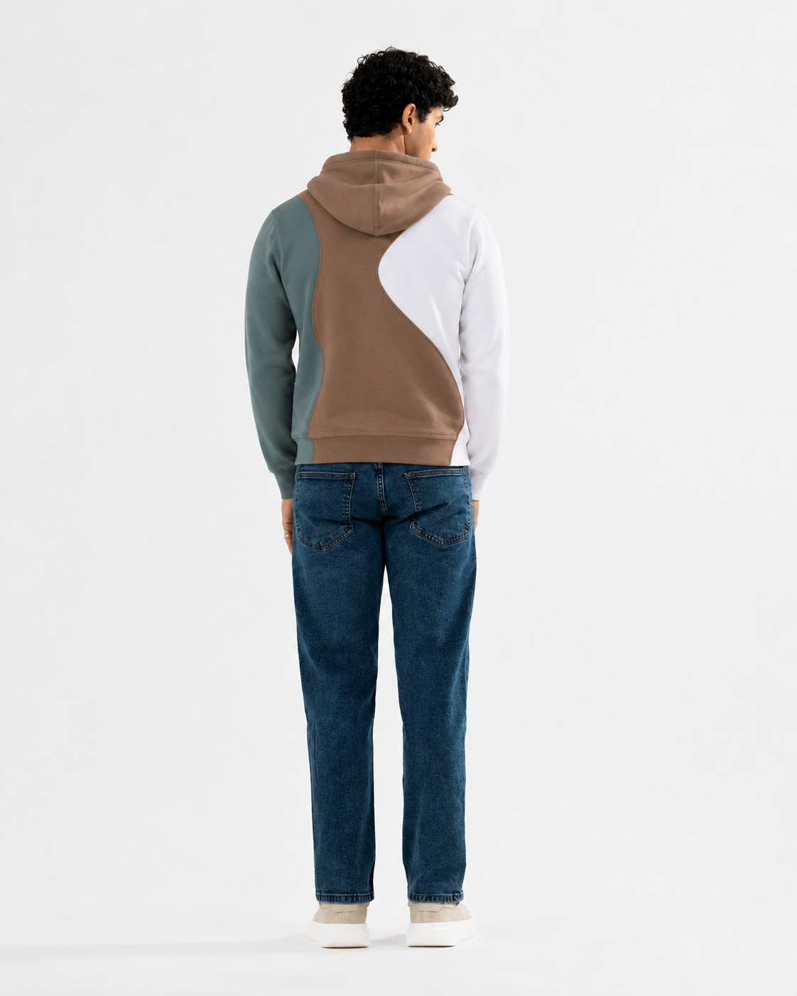 Winter Brown Multi Basic Hoodie For Men