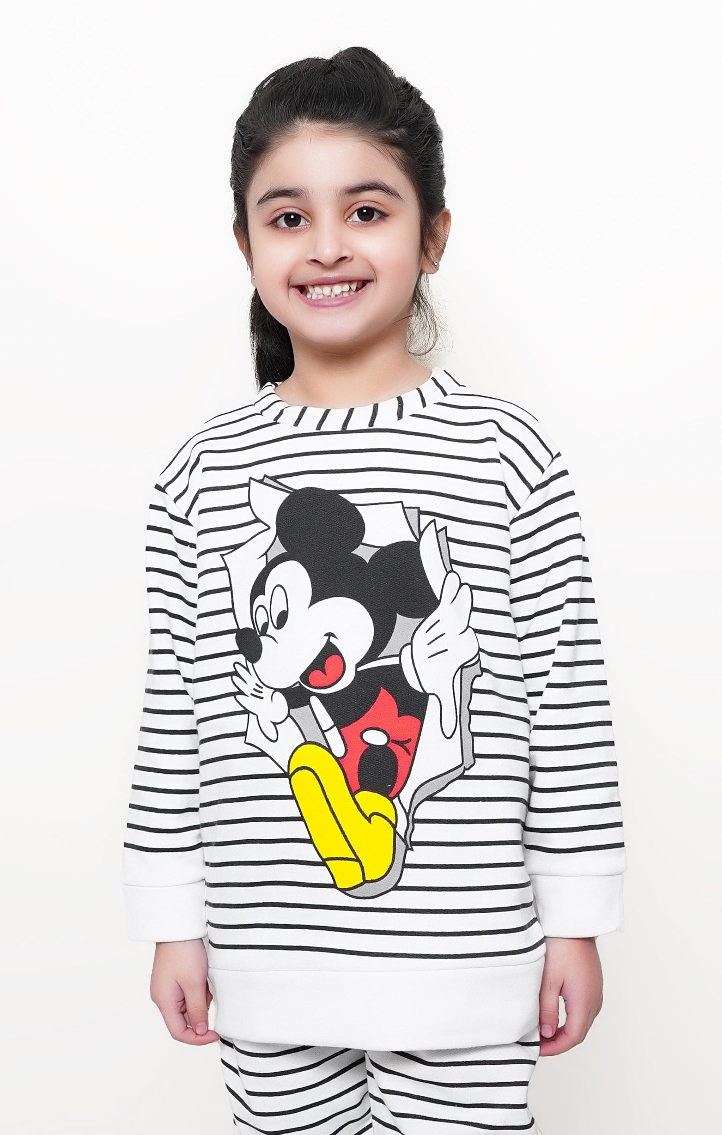 Fleece Fabric Mickey Mouse Printed Kids Winter Suit ( Each )