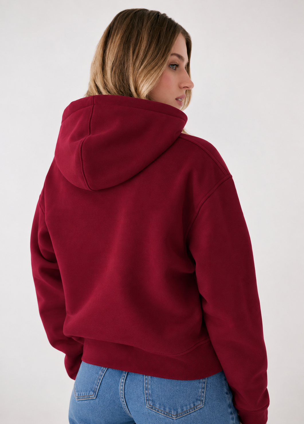 Winter Maroon Basic Hoodie