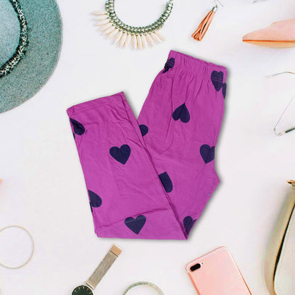 Trouser - Black Multi Hearts Pink