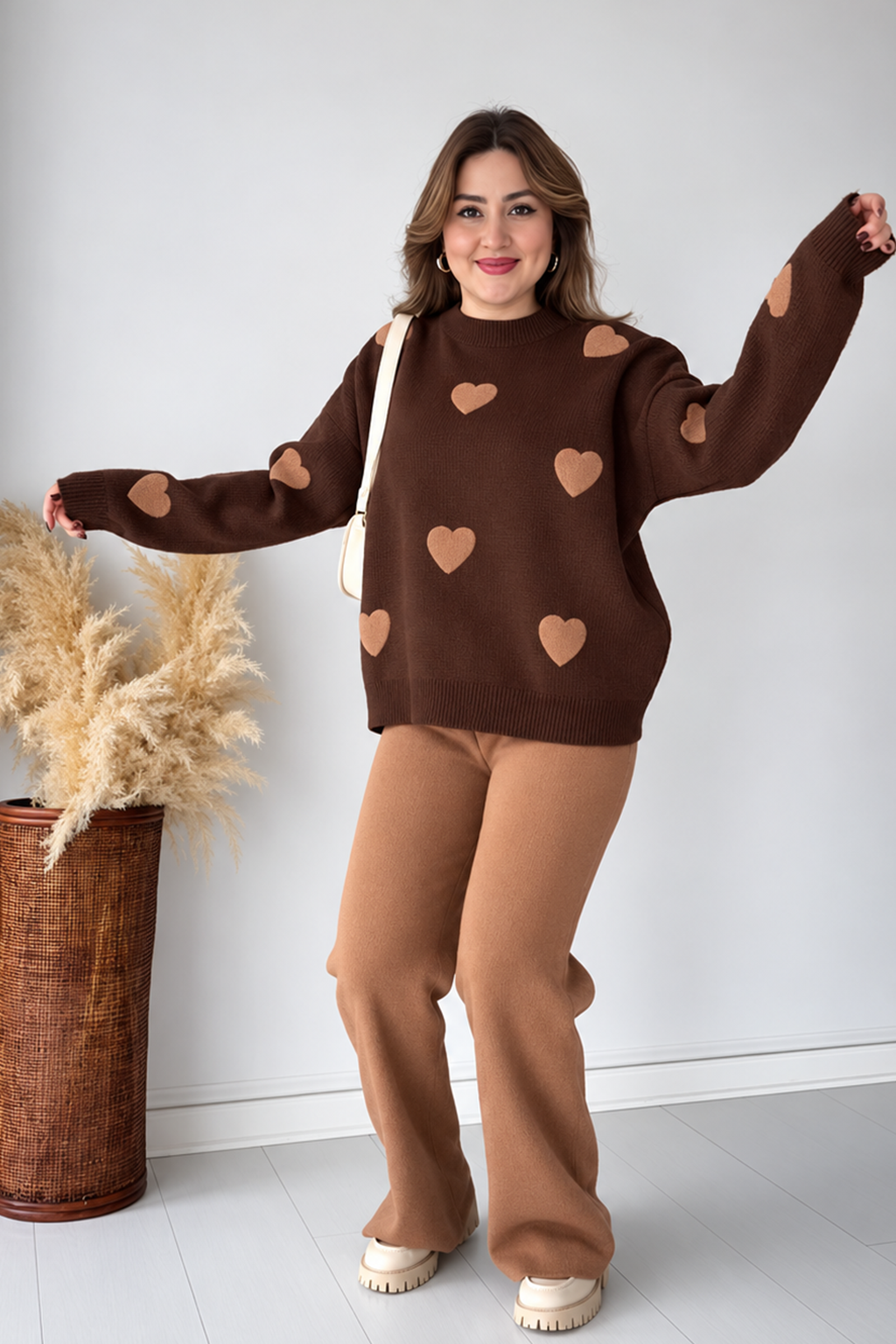 Winter Heart Printed 2 PC Co-Ord Set